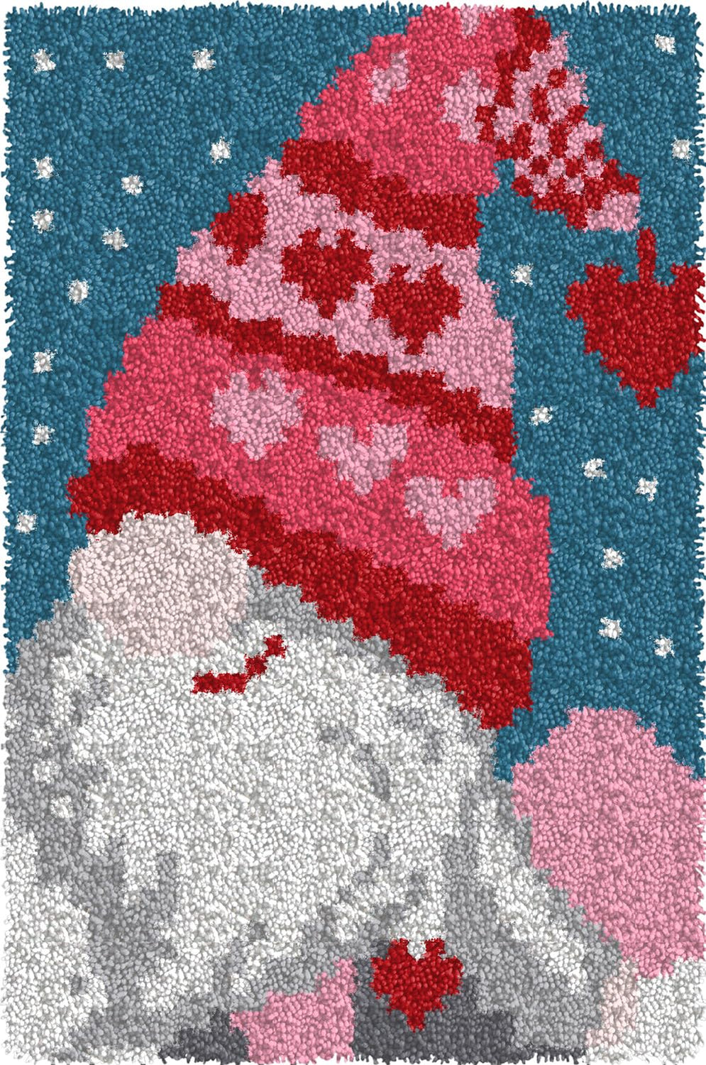 YP Latch Hook Kits for Kids Adults DIY Rug Tapestry Kits with Printed Canvas Embroidery Kits Festival Gifts Home Decoration (C, 18.1inch X 12.6inch) YP