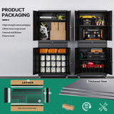 Letaya Metal Garage Storage Cabinet with Wheels,72“ Rolling Tool Cabinet with 4 Door Lock-Adjustable Shelves and Drawer for Garage Home Office Letaya