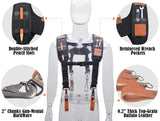 WELKINLAND Heavy-Duty leather tool belt suspenders, Leather tool bag suspenders, Carpenter suspenders, Construction tool belt for men WELKINLAND