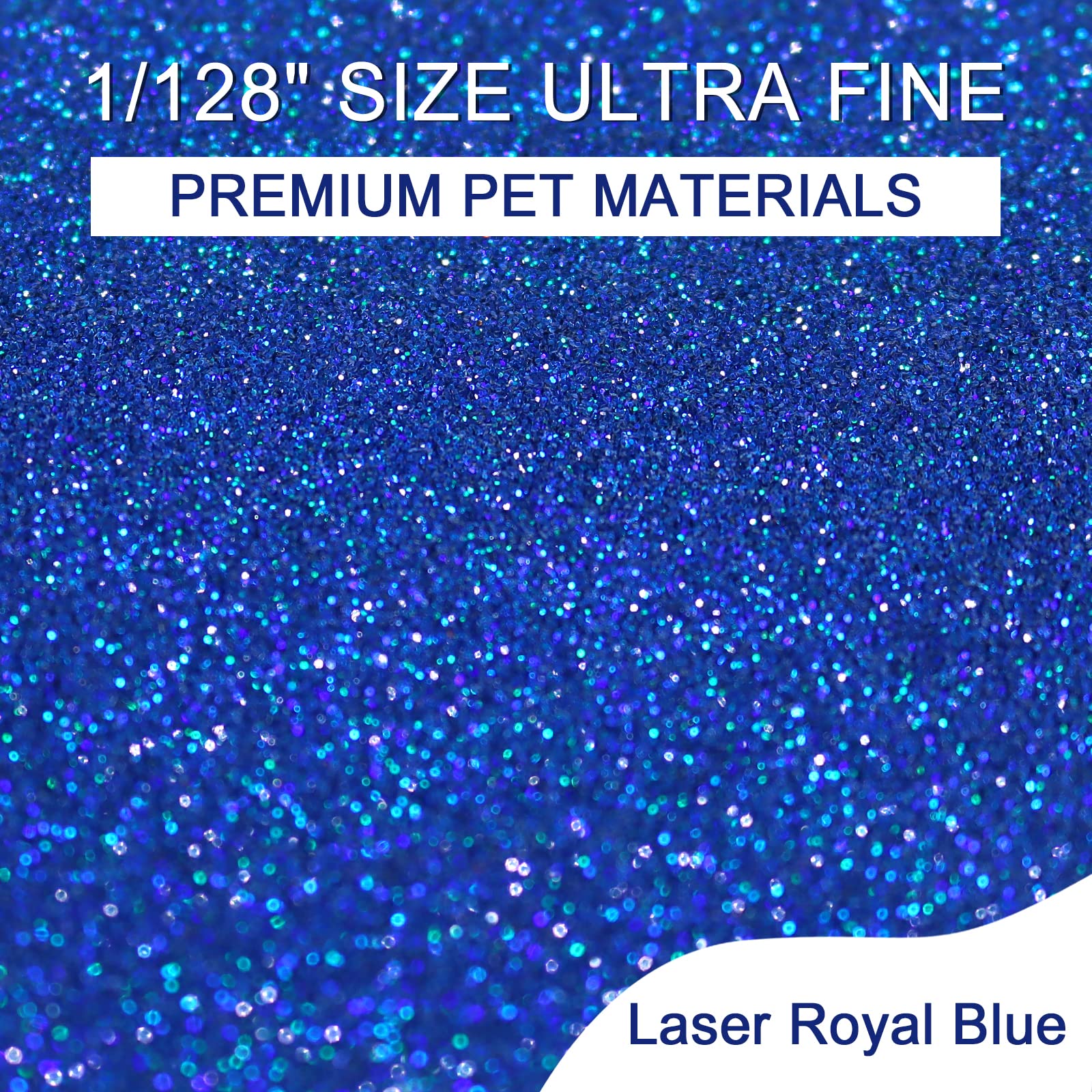 Ceya 3.5oz/ 100g Holographic Ultra Fine Glitter Powder Laser Royal Blue Glitter 1/128” 0.008” 0.2mm for Slime Epoxy Resin Craft Tumbler Jewelry Nail - WoodArtSupply