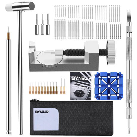 Watch Link Removal Tool Kit, Watch Band Strap Link Pins Remover Repair Tool, Watch Sizing Tool Kit for Watch Bracelet Adjustment Resizing, Watch Pin BYNIIUR