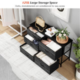 Nicehill Black Dresser for Bedroom with 5 Drawers, Kids Dresser Wood Grain Print, Dressers & Chests of Drawers for Closet, Clothes, Nursery, Bedroom Nicehill