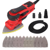 PioneerWorks Electric Detail Sander with 12 Sanding Paper, 350W Brushless Motor Mouse Sander, Powerful & Low Vibration, 10000 RPM, For Wood Working, PioneerWorks