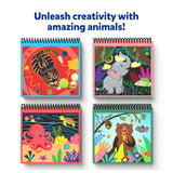 Skillmatics Foil Fun & Magical Scratch Art Book with Animals Theme Bundle, Art & Craft Kits, DIY Activities for Kids Skillmatics