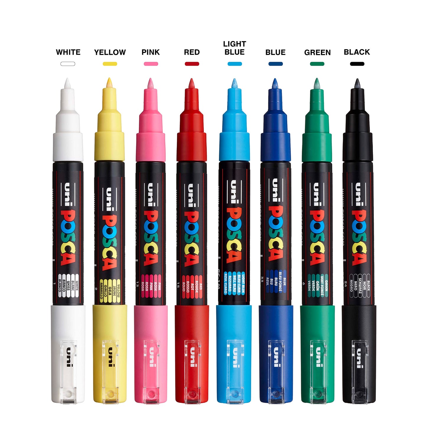 8 Posca Markers 1M, Posca Pens for Art Supplies, School Supplies, Rock Art, Fabric Paint, Fabric Markers, Paint Pen, Art Markers, Posca Paint Markers - WoodArtSupply