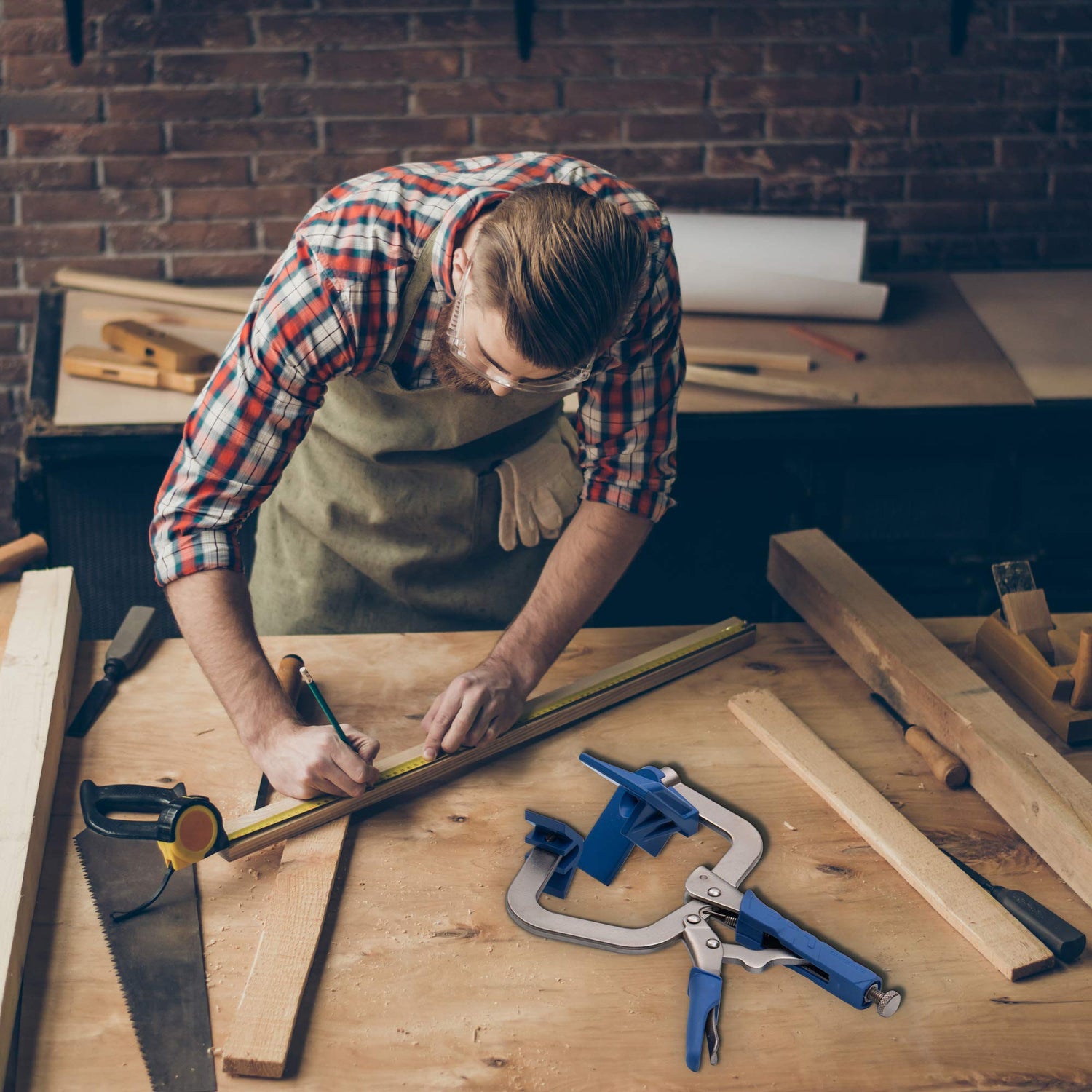 DRAGONITE 90 Degree Corner Clamp, 11 Inch Right Angle Clamps for Woodworking, Welding, Carpenter Photo Frame, Holding Assemblies Like Cabinets and DRAGONITE