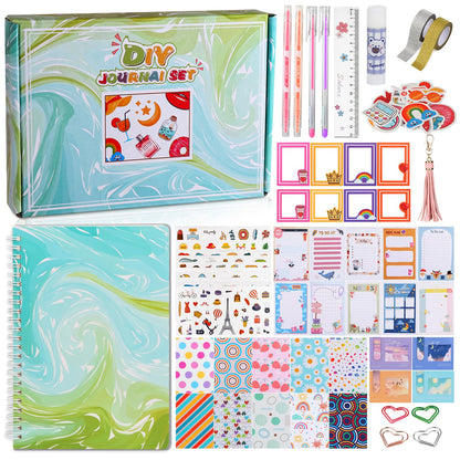 DIY Journal Kit for Girls Ages 8-12 - Girls Scrapbook Kit Gifts, DIY Journal Kit for Girls to Decorate Scrapbook, Journals for Writing, Scrapbook Kit
