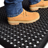 UNIMAT-Anti-Fatigue Outdoor Rubber Drainage with Non-Slip Backing Heavy Duty Mat for Restaurant Industrial Use-3'x 5' Black Mat-Ideal Bar Accessory UNIMAT Innovation in surfaces