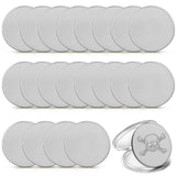 Yinkin 20 Pieces Blank Challenge Coin Threaded Edged 40 mm with Acrylic Protection Box Laser Engravable Pattern for DIY Crafts Engraving Travel Yinkin
