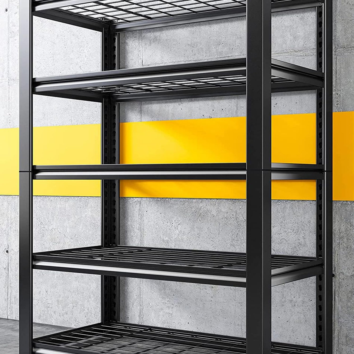 REIBII Garage Shelving Heavy Duty Storage Shelves Holds 2000LBS, Adjustable Metal Shelving Garage Storage Shelves Garage Shelf Industrial Shelving REIBII