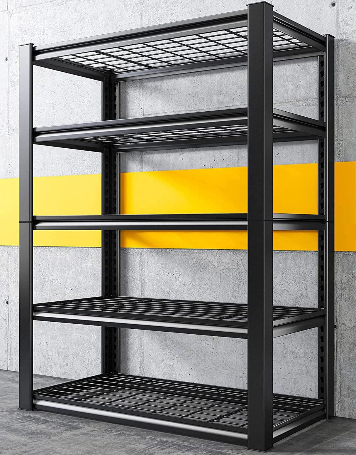 REIBII Garage Shelving Heavy Duty Storage Shelves Holds 2000LBS, Adjustable Metal Shelving Garage Storage Shelves Garage Shelf Industrial Shelving REIBII