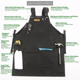 ecoZen Lifestyle Woodworking Shop Apron for Men - Carpenter Apron for Work Shop, Perfect Woodworking Gift, Heavy Duty Waxed Canvas Workshop Tool ecoZen Lifestyle