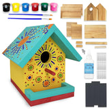 SparkJump Jr Bird House Kit | DIY Birdhouse Kits Made of Cedar Wood for Outdoors | Birdhouse Kits for Kids and Adults with Paint | Bird House Making SparkJump