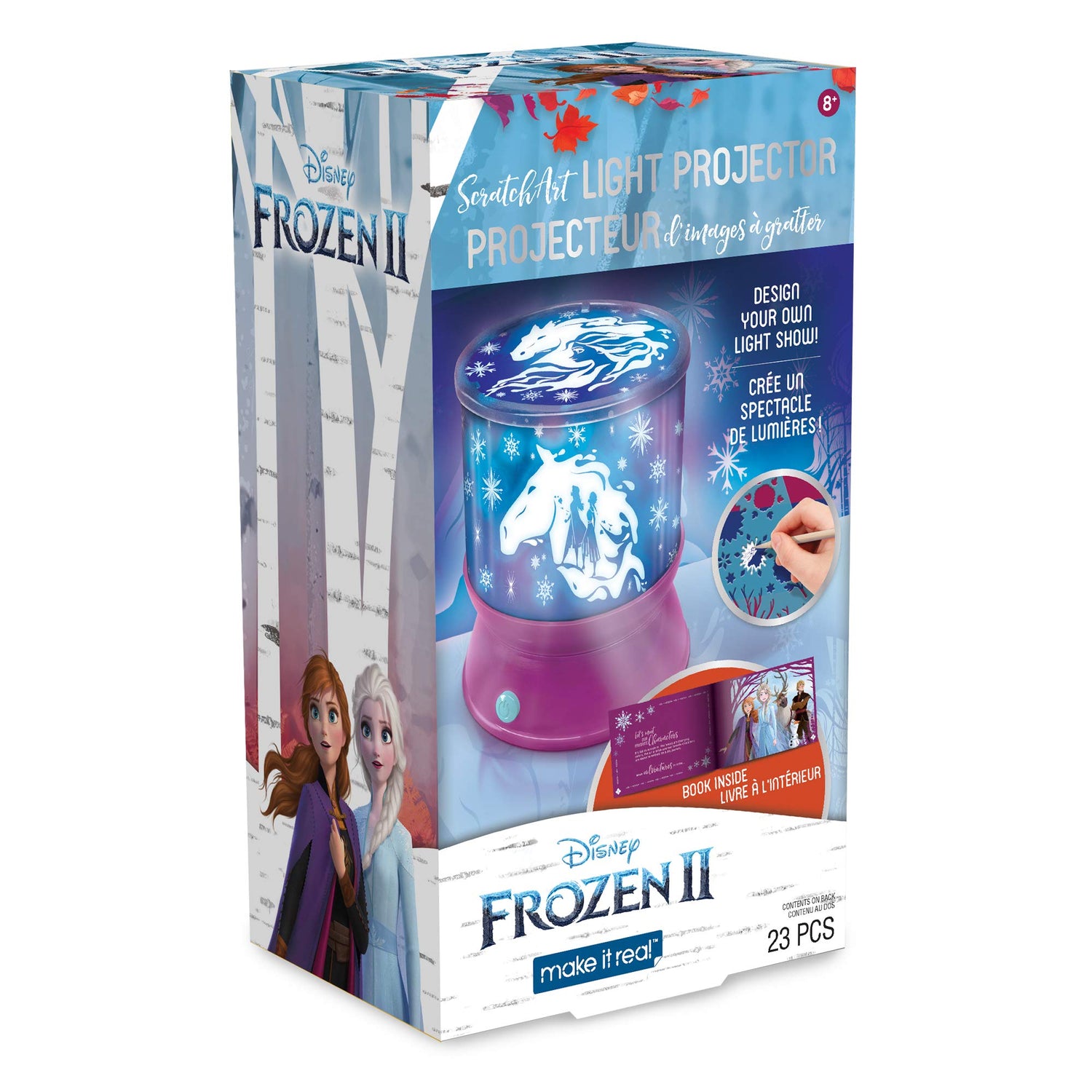 Make It Real – Disney Frozen 2 Starlight Projector - DIY Ceiling Projector for Girls - Illuminates Kids Bedrooms with Scenes from Disney’s Frozen 2 Make It Real