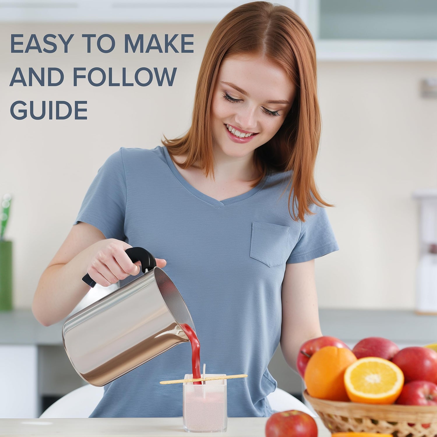 Craft It Up Candle Making Kit for Kids - Teen Girl Craft Set - Soy Wax 8 oz, 12 Wicks, 4 Scents, Jars, Molds - Starter Candle Making Kit for Adults Craft It Up