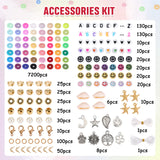 QUEFE 7870pcs Clay Beads for Jewelry Making Kit, 40 Colors Charm Bracelet Making Kit for Girls 8-12 for Crafts QUEFE