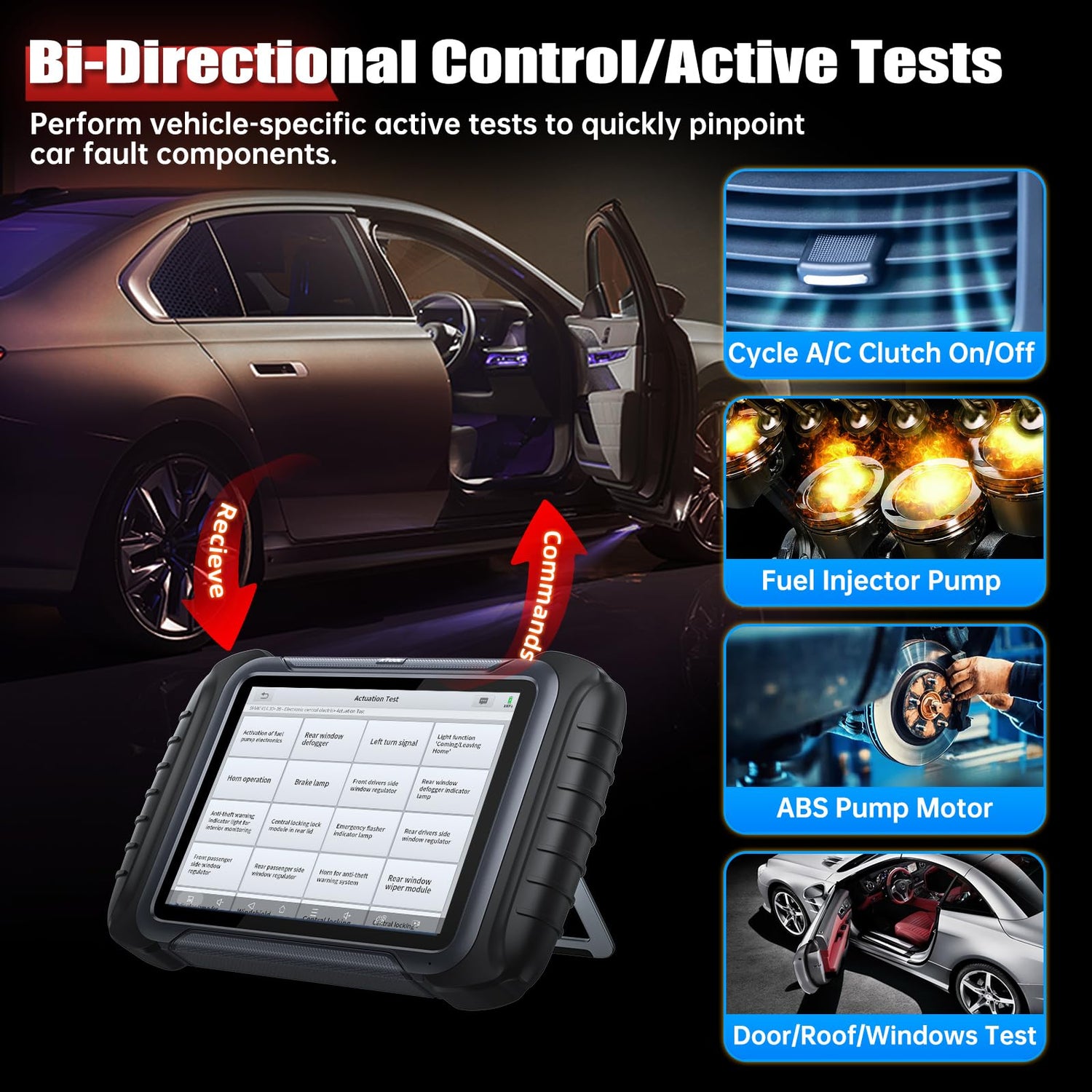 XTOOL D8S Bidirectional Automotive Diagnostic Scan Tool, 3-Year Update, Topology Mapping, ECU Coding/38+ Services/Full Diagnostic Scanner/Crankshaft XTOOL