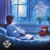 3D String Art Kit for Kids - Makes a Light-Up Star Lantern with 20 Multi-Colored LED Bulbs - Kids Gifts - Crafts for Girls and Boys Ages 8-12 - DIY Dan&Darci