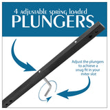 18” Precision Steel Miter Bar Rail Runner with Adjustable Spring Loaded Plungers For DIY Table Saw Crosscut Sleds, Jigs and Fixtures to Slide in 3/4 Peachtree Woodworking Supply