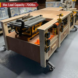 HOLKIE Retractable Casters Heavy Duty Casters with Lifting and Lowering Function Maximum Load of 700 lbs (4 casters) for Workbenches or Other HOLKIE