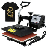 F2C Pro 12" x 10" Heat Press Machine Swing-Away Digital Heat Transfer Sublimation Printing Machine for T-Shirt Black F2C