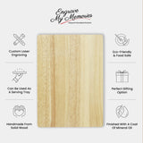 Engraved Cutting Boards For Kitchen 14x10 inch, Custom Laser Engraved Chopping Wooden Butcher Block,Countertop Accessory, Handmade Gifts From ENGRAVE MY MEMORIES