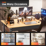 Antifir 48" Adjustable Workbench,Heavy Duty Workstation with Rubber Wood Top, 2000 LBS Load Capacity Hardwood Garage Workbench for Antifir