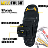 Small Tool Pouch with Belt Clip,Small Tool Holder Pouch, Min Work Organizer Tool Holster and Knife Holder with Hammer Holder MELOTOUGH