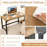Tangkula 48" Mobile Computer Desk, Rolling Computer Workstation with 4 Smooth Casters, Home Office Writing Desk, Work Bench, Heavy-Duty Metal Frame, Tangkula