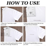 Copkim 3 Pcs Left Chest Logo Placement Tool T Shirt Ruler Guide 8.27" x 7.24" for Heat Press Printing Acrylic Embroidery Placement Ruler for Adult Copkim