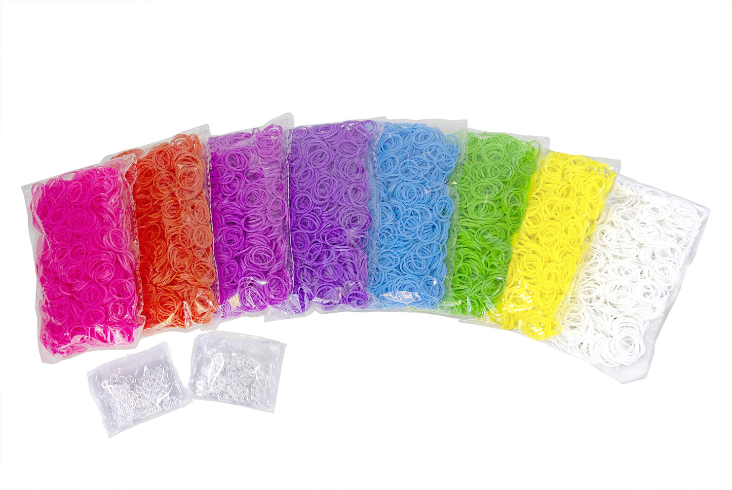 Cra Z Art Cra-Z-Loom Ultimate Tub 8000 Latex Free Rubber Bands and 100 “S” Clips for Making Crafts in Bold and Bright Colors, multi