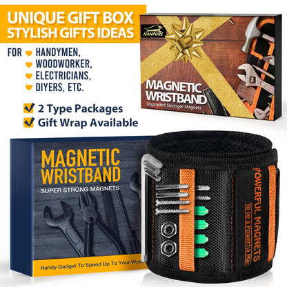 Tools Gifts for Men Stocking Stuffers Christmas - Magnetic Wristband for Holding Screws Wrist Magnet Tool Belt Holder Cool Gadgets for Men Birthday
