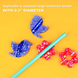 NiArt 8mm Straw Topper Epoxy Resin DIY Casting Silicone Mold Kit, 5 Molds with 14 Shapes NiArt