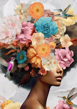 Ksxistiyt Diamond Art Painting Kits for Adults, Flower Women Full Drill Diamond Dots Paintings for Beginners, Round 5D Paint with Diamonds Pictures Ksxistiyt