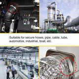 EesTeck 4Pcs 8" Adjustable 304 Stainless Steel Duct Clamps Hose Clamp Pipe Clamp Air Ducting Clamp worm drive hose clamps EesTeck