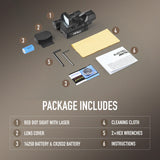 Pinty Red Dot Sight with Integrated Green Laser Sight, Laser Class IIIA, Laser Output Less Than 5mW Pinty
