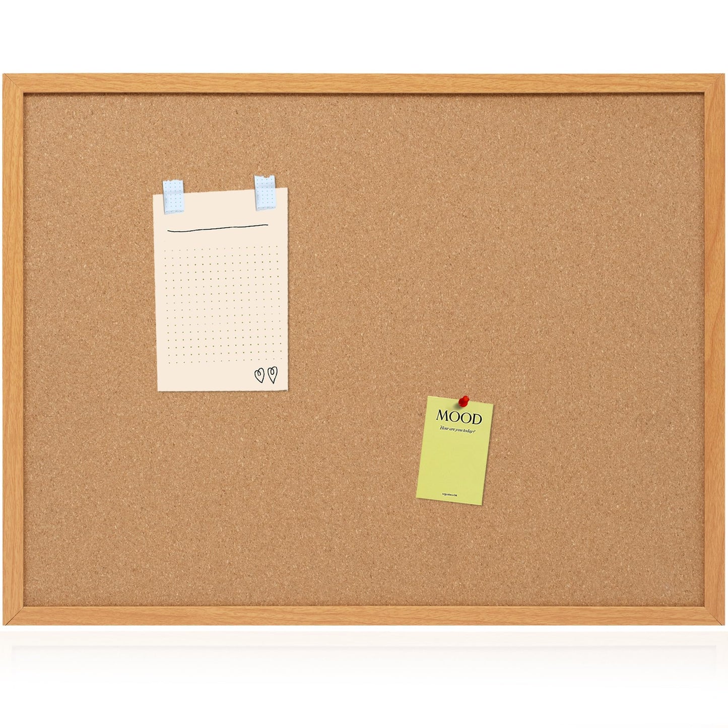 Board2by Cork Board Bulletin Board 24 x 36, Wood Framed Corkboards for Wall Decor, Hanging Office Message Board, Large Wall Mounted Notice Pin Board - WoodArtSupply