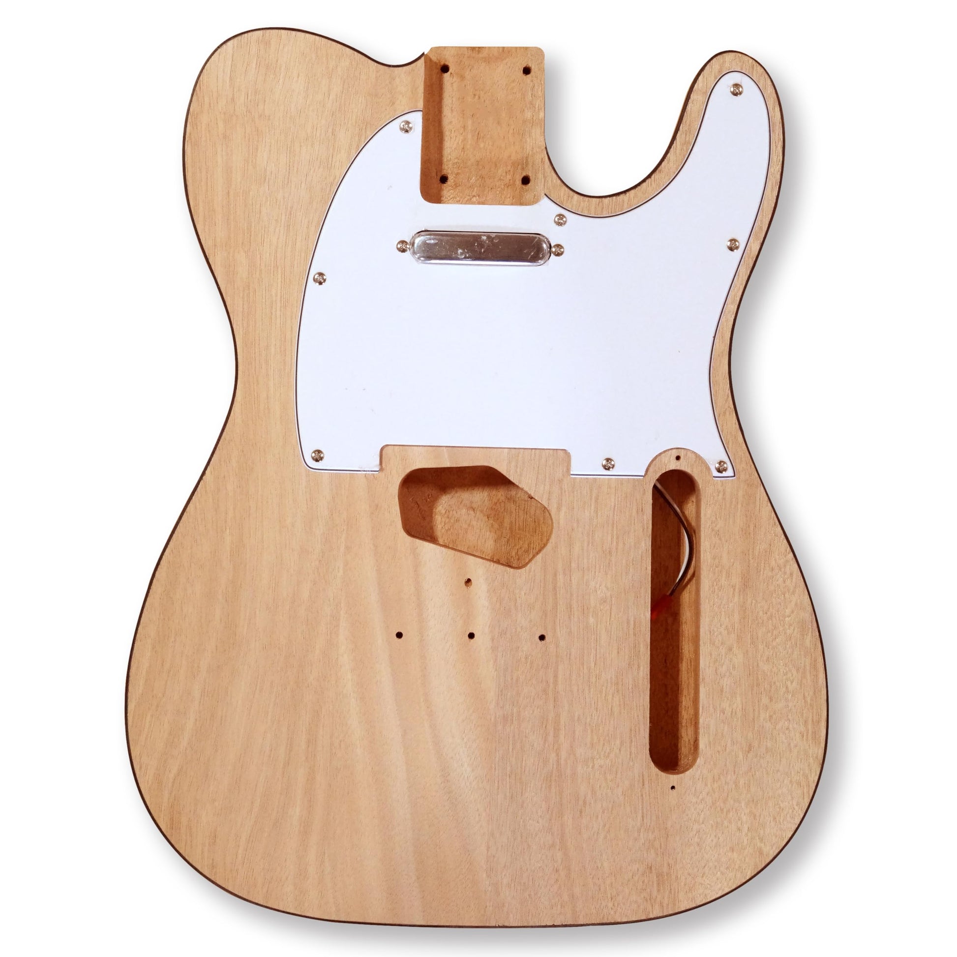 BexGears DIY Electric Guitar Kits for TL style Okoume wood Body maple neck & maple fingerboard - WoodArtSupply