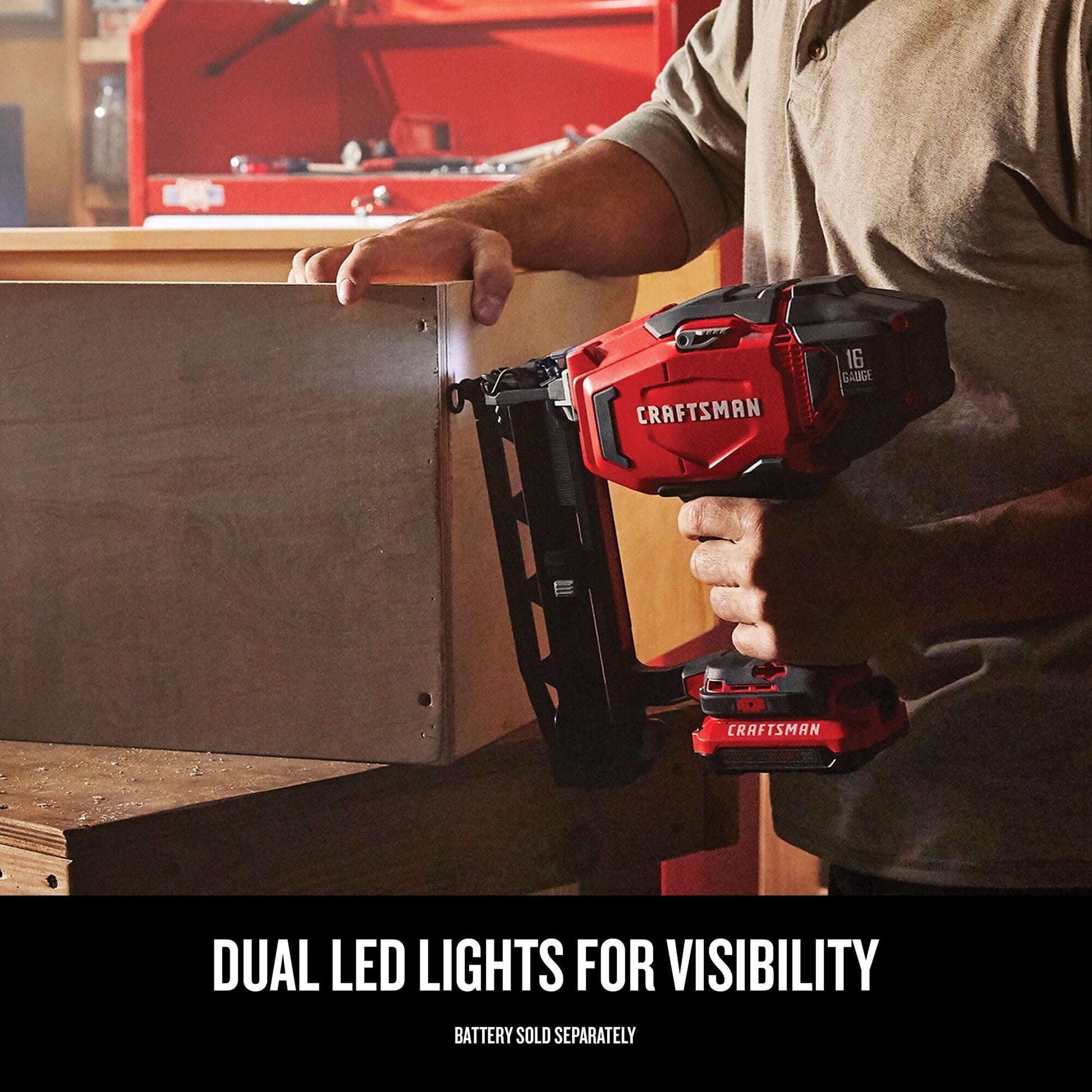 CRAFTSMAN V20 Cordless Finish Nailer, 16 Gauge, Bare Tool Only (CMCN616B) - WoodArtSupply