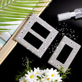 Bling Rhinestones Wall Plate Cover 2 Pcs Crystal Light Switch Cover Single 2 Gang Outlet Covers Shiny Faux Diamond Switch Plate Covers Duplex Outlet Yookeer