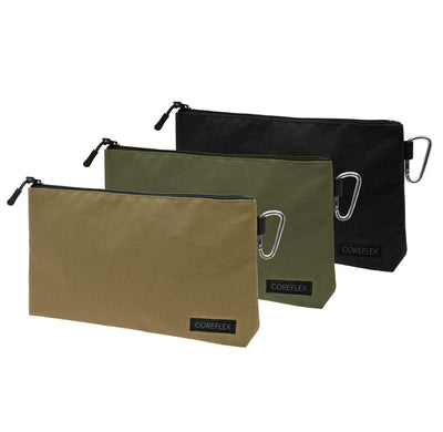 Coreflex 3 Pack Premium Tool Pouch Zipper Bag, 12inch Tool Bag, Multipurpose Storage pouch, Heavy duty Flat Bottom Tool bag with YKK Zipper for