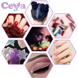 Ceya 3.5oz/ 100g Holographic Ultra Fine Glitter Powder Laser Royal Blue Glitter 1/128” 0.008” 0.2mm for Slime Epoxy Resin Craft Tumbler Jewelry Nail ceya