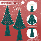 FREEBLOSS 4 Set Christmas Tree Macrame DIY Kit for Beginners Christmas Tree Hanging Ornaments for Holiday Wall Hanging, Come with Step by Step FREEBLOSS