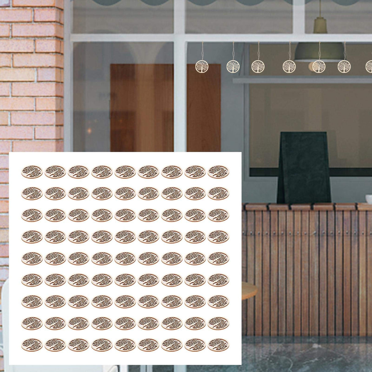 48Pcs Organic Tree of Life, Mini Round Tree of Life Unfinished Wooden Plaque Wooden Tree Shape Craft Blank for Christmas, Wedding, Guestbook, HERCHR