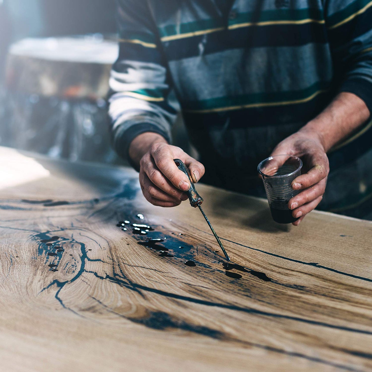 Superclear Table Top Epoxy Resin, 2 Gallon Epoxy Kit - Certified Food Grade 1:1 Protective Epoxy Resin for River Tables, Live Edge Tables, Bar Tops, Superclear