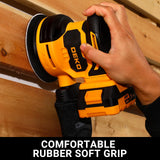 DEKOPRO 20V Orbital Sander Cordless Power Sander Tool with Battery and Charger Electric Hand Sanders Tools for Wood, Dust Bag, Vacuum Blower DEKOPRO