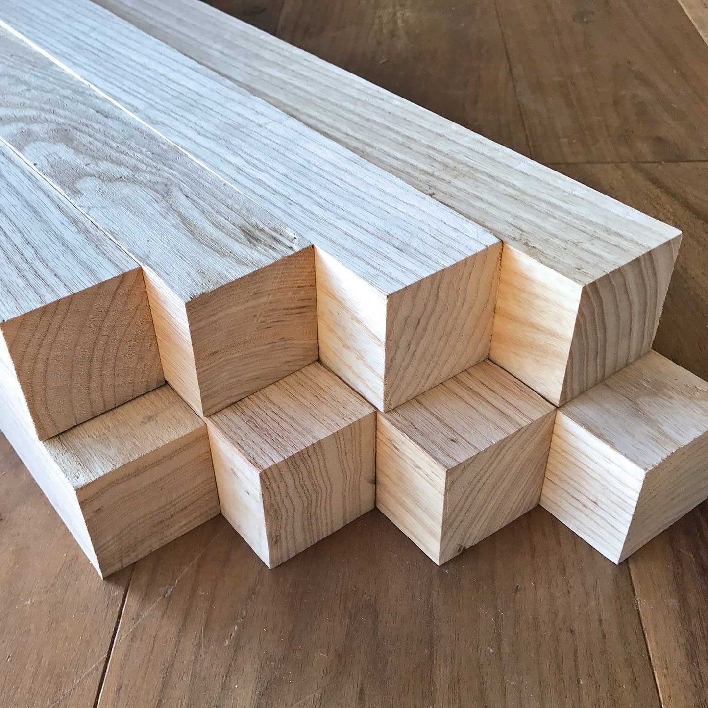 Exotic Wood Zone | White Ash Wood Turning Blanks 4pcs- 2" x 2" x 24" - WoodArtSupply