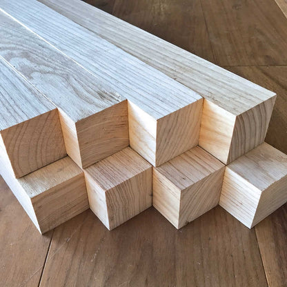 Exotic Wood Zone | White Ash Wood Turning Blanks 4pcs- 2" x 2" x 24" - WoodArtSupply