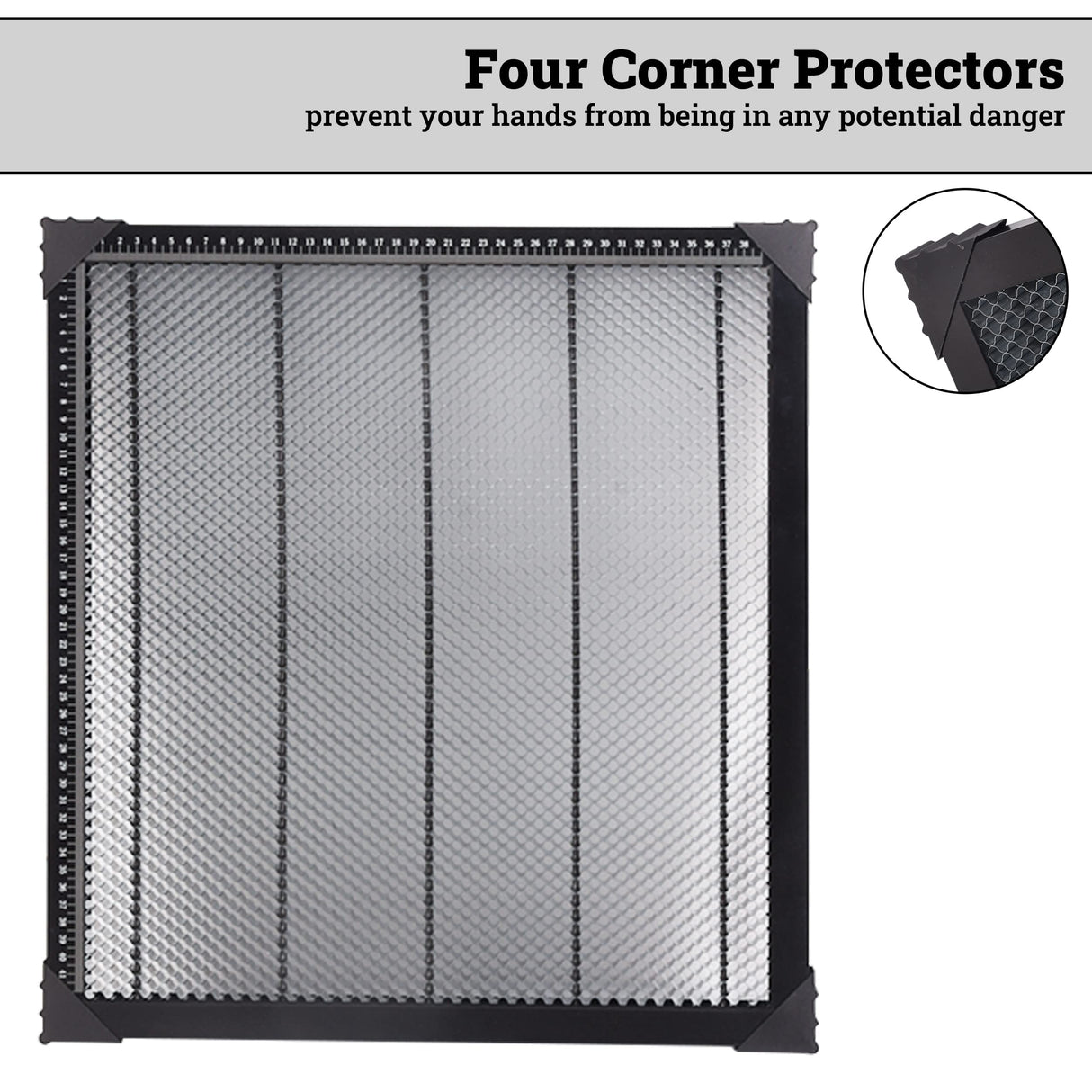 Dawot Laser Honeycomb Working Table 18.5"x17.32"x0.87" Honeycomb Laser Bed for Smooth Edge Cutting, Fast Heat Dissipation and Dawot
