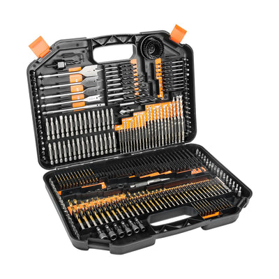 EnerTwist Drill Bit Set, 246-Pieces Drill Bits and Driver Set for Wood Metal Cement Drilling and Screw Driving, Full Combo Kit Assorted in Plastic